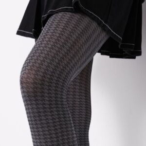 Free People Intimately Free Purple Black Houndstooth Legging Footleas Tight XL